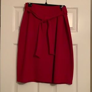 Red belted skirt